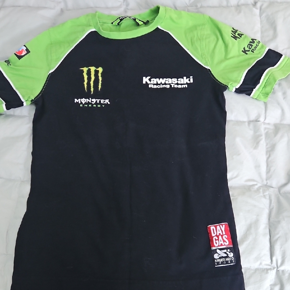 Kawasaki Racing Team Shirt - Black and Green